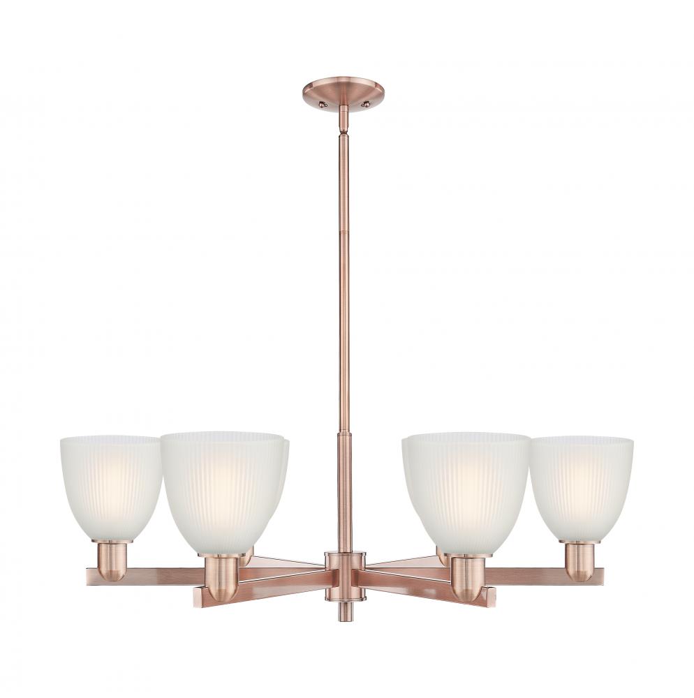 Castile - 6 Light - 36 inch - Antique Copper - Stem hung - Chandelier