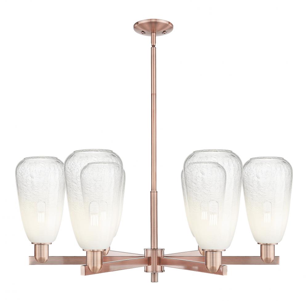 Brookhaven Almond - 6 Light - 24 inch - Antique Copper - Chandelier