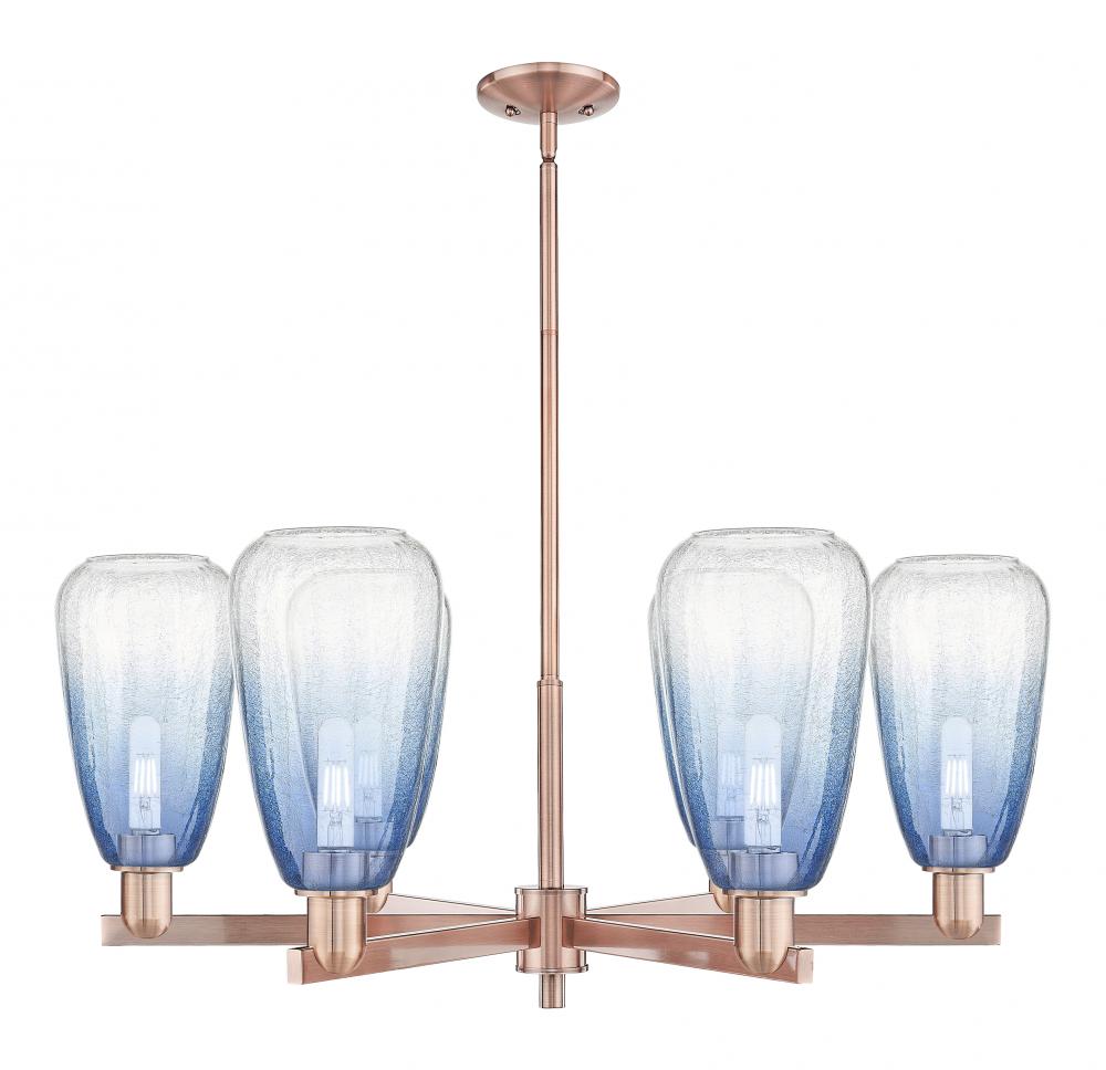 Brookhaven Almond - 6 Light - 24 inch - Antique Copper - Chandelier