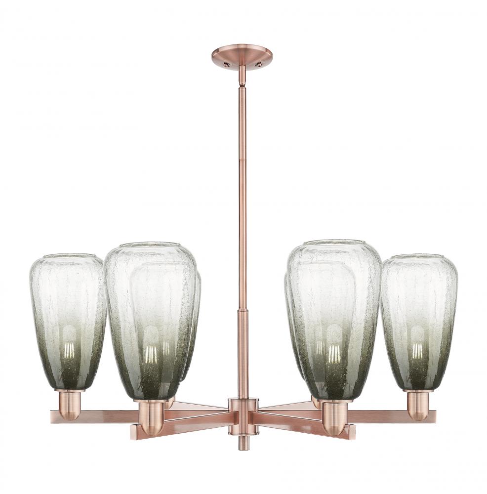 Brookhaven Almond - 6 Light - 24 inch - Antique Copper - Chandelier