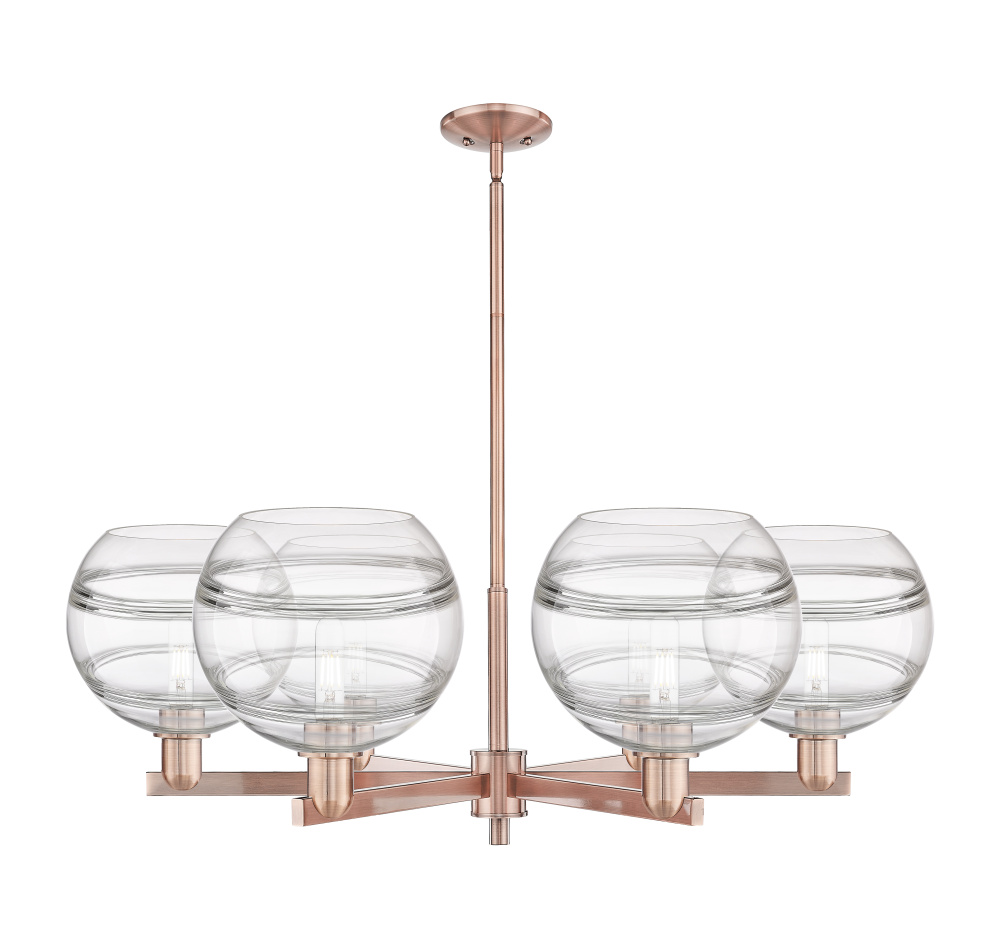 Rochester - 6 Light - 40 inch - Antique Copper - Stem hung - Chandelier