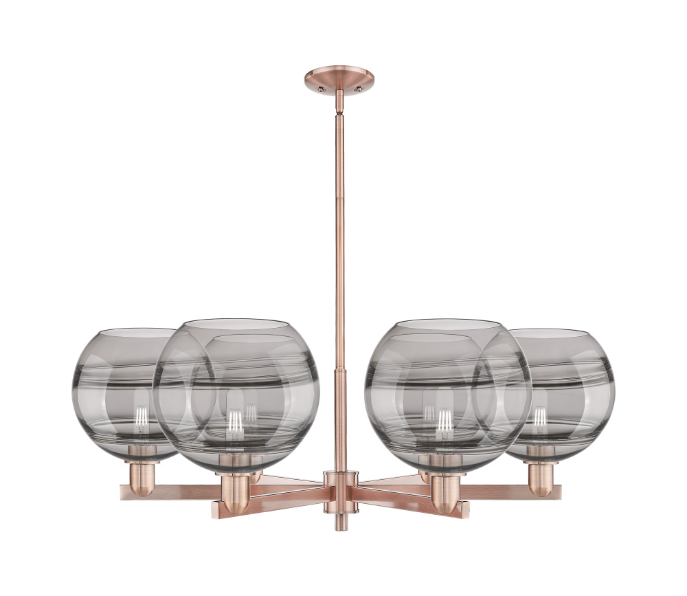 Rochester - 6 Light - 40 inch - Antique Copper - Stem hung - Chandelier