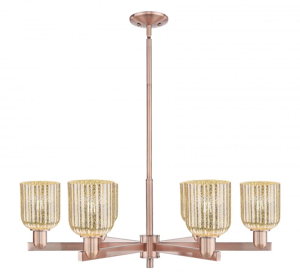 Bridal Veil - 6 Light - 24 inch - Antique Copper - Chandelier