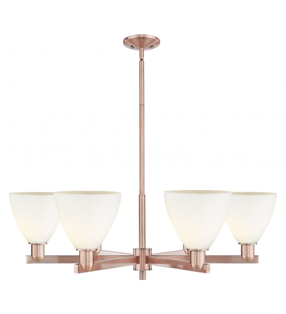 Bristol - 6 Light - 37 inch - Antique Copper - Stem hung - Chandelier
