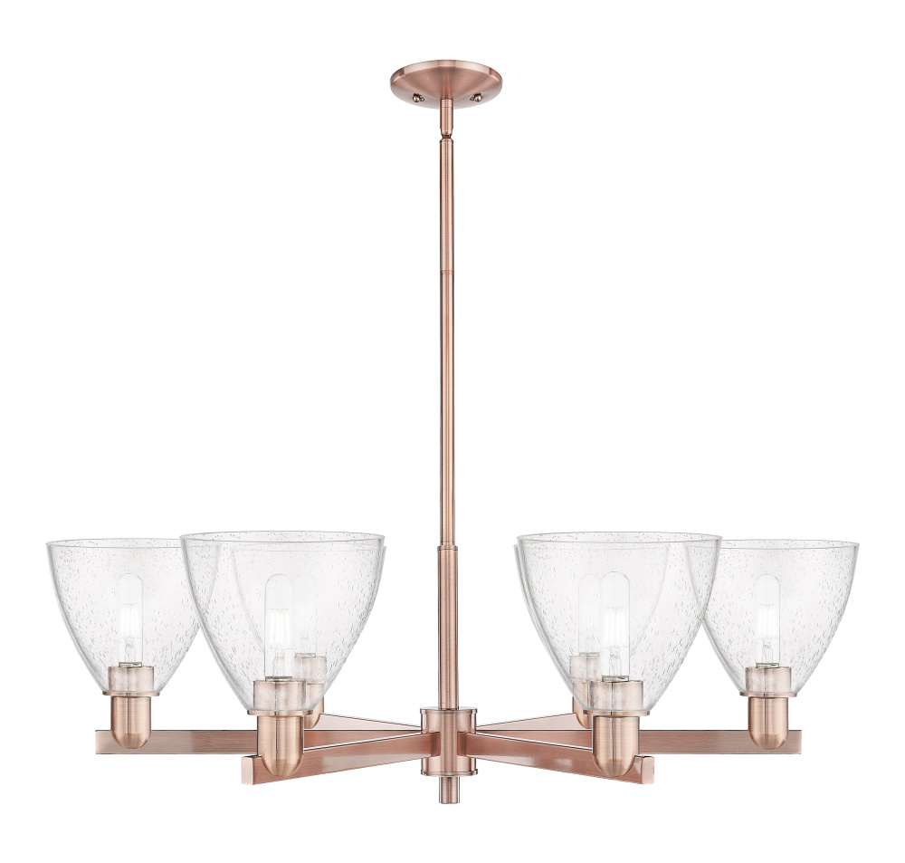 Bristol - 6 Light - 37 inch - Antique Copper - Stem hung - Chandelier