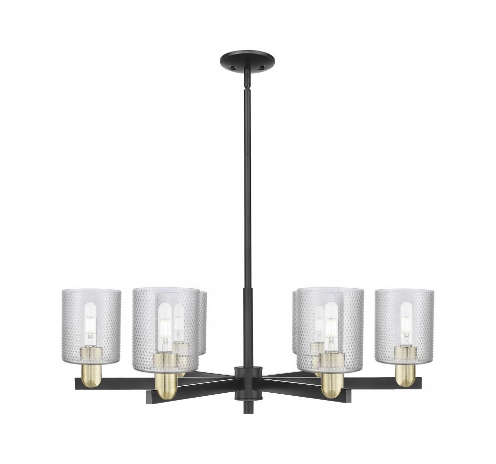 Cobbleskill - 6 Light - 35 inch - Black Antique Brass - Stem hung - Chandelier