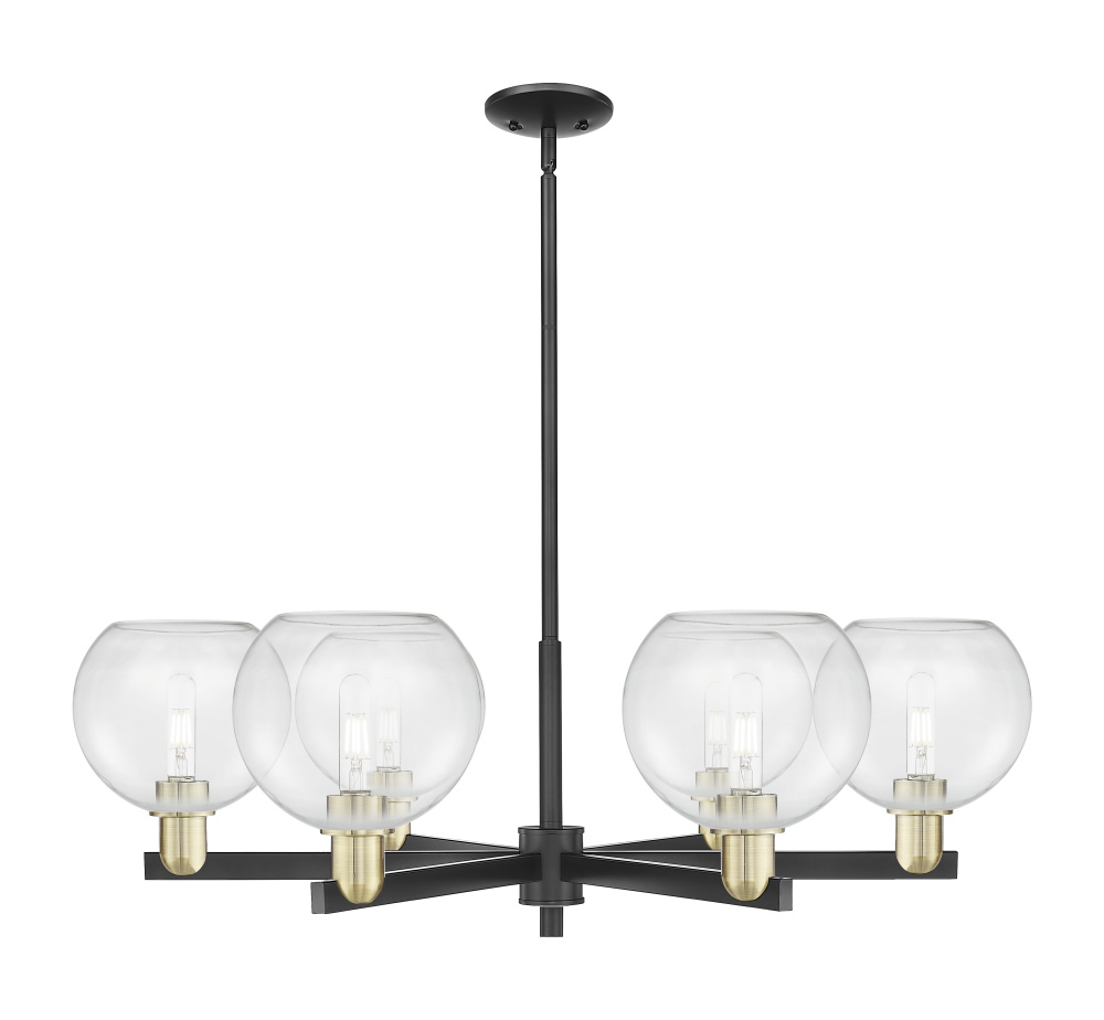 Athens - 6 Light - 38 inch - Black Antique Brass - Stem hung - Chandelier