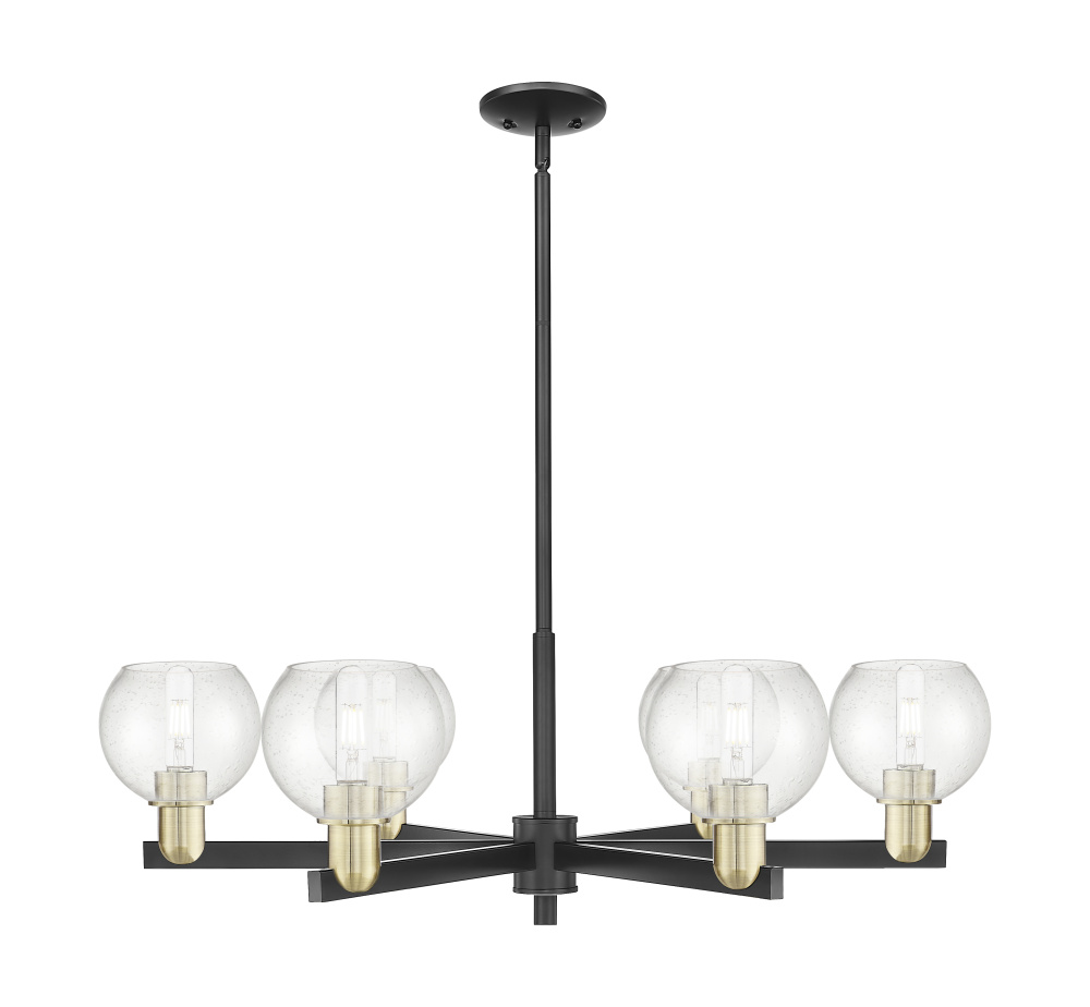 Athens - 6 Light - 36 inch - Black Antique Brass - Stem hung - Chandelier