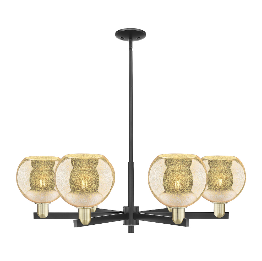 Athens - 6 Light - 38 inch - Black Antique Brass - Stem hung - Chandelier
