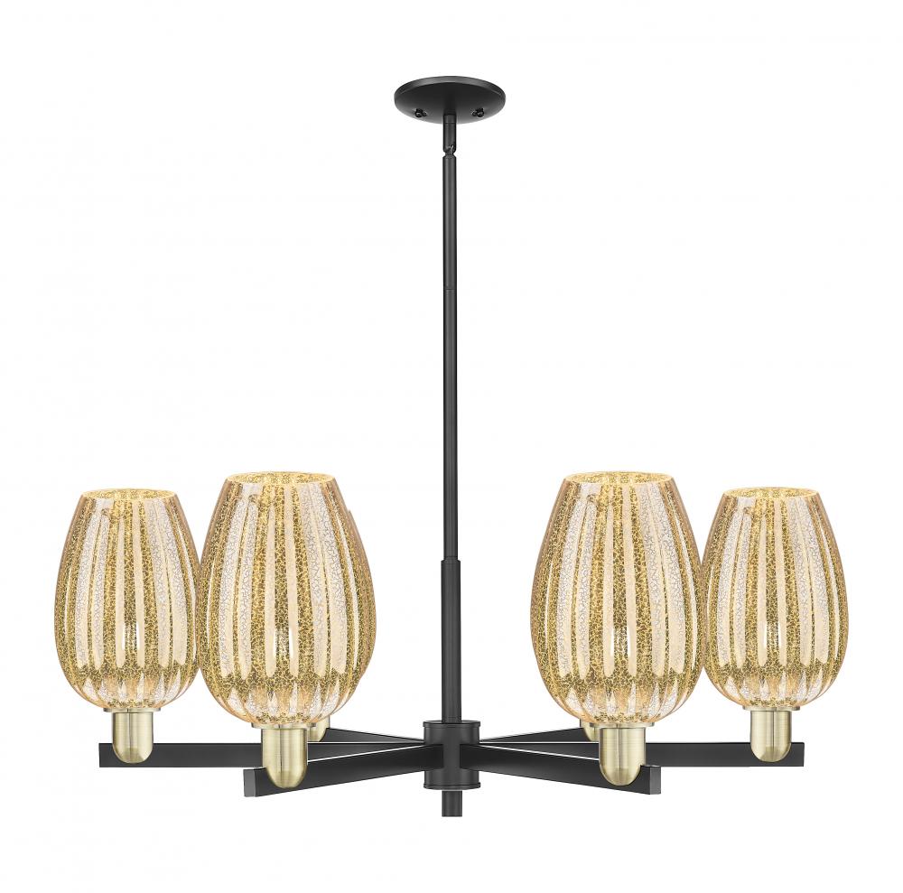 Preston Flute - 6 Light - 24 inch - Black Antique Brass - Chandelier