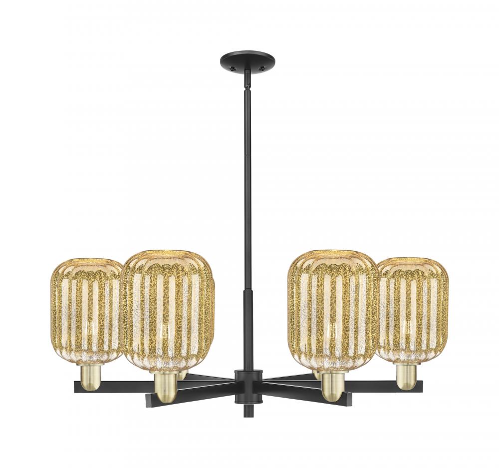 Preston Cylinder - 6 Light - 24 inch - Black Antique Brass - Chandelier