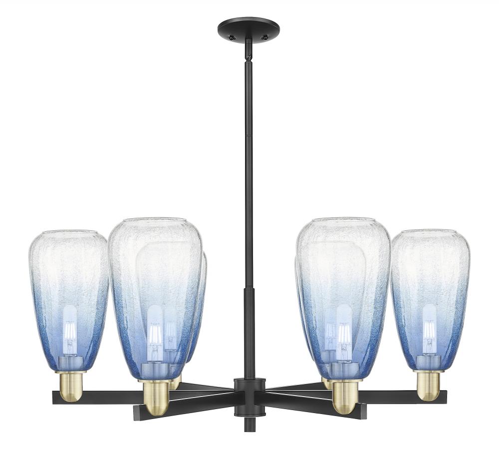 Brookhaven Almond - 6 Light - 24 inch - Black Antique Brass - Chandelier