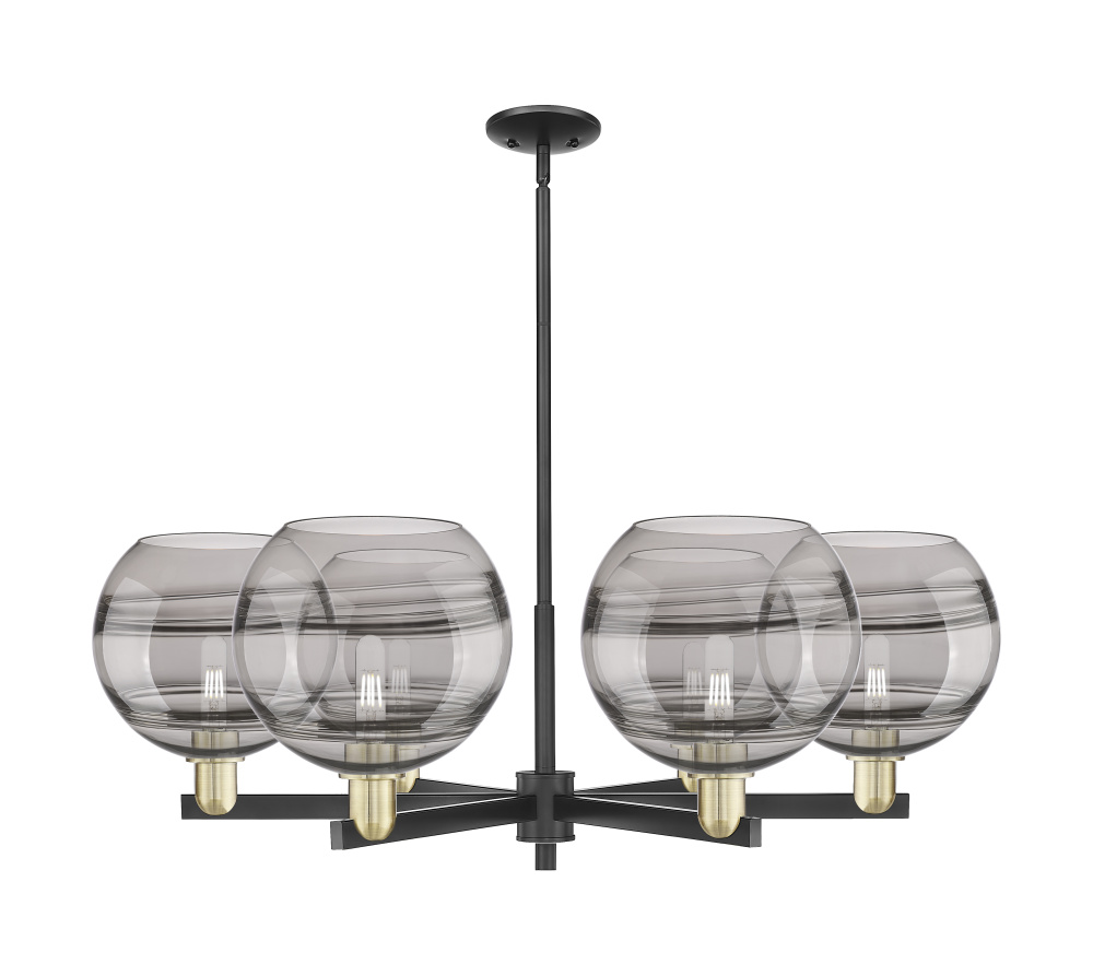Rochester - 6 Light - 40 inch - Black Antique Brass - Stem hung - Chandelier