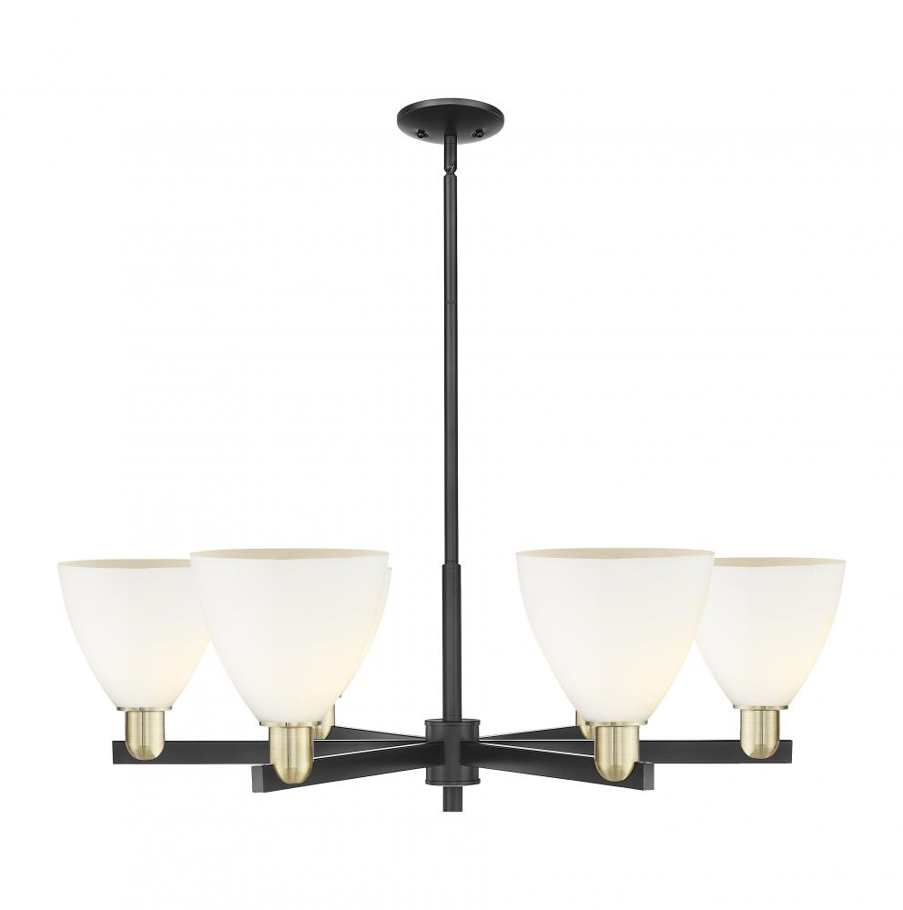 Bristol - 6 Light - 37 inch - Black Antique Brass - Stem hung - Chandelier