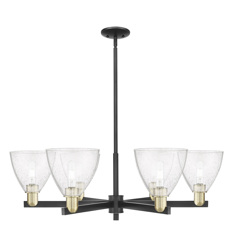 Bristol - 6 Light - 37 inch - Black Antique Brass - Stem hung - Chandelier