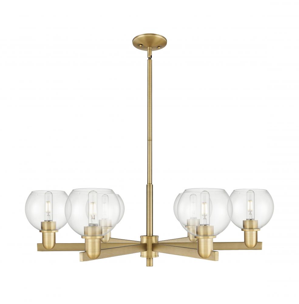 Athens - 6 Light - 36 inch - Brushed Brass - Stem hung - Chandelier