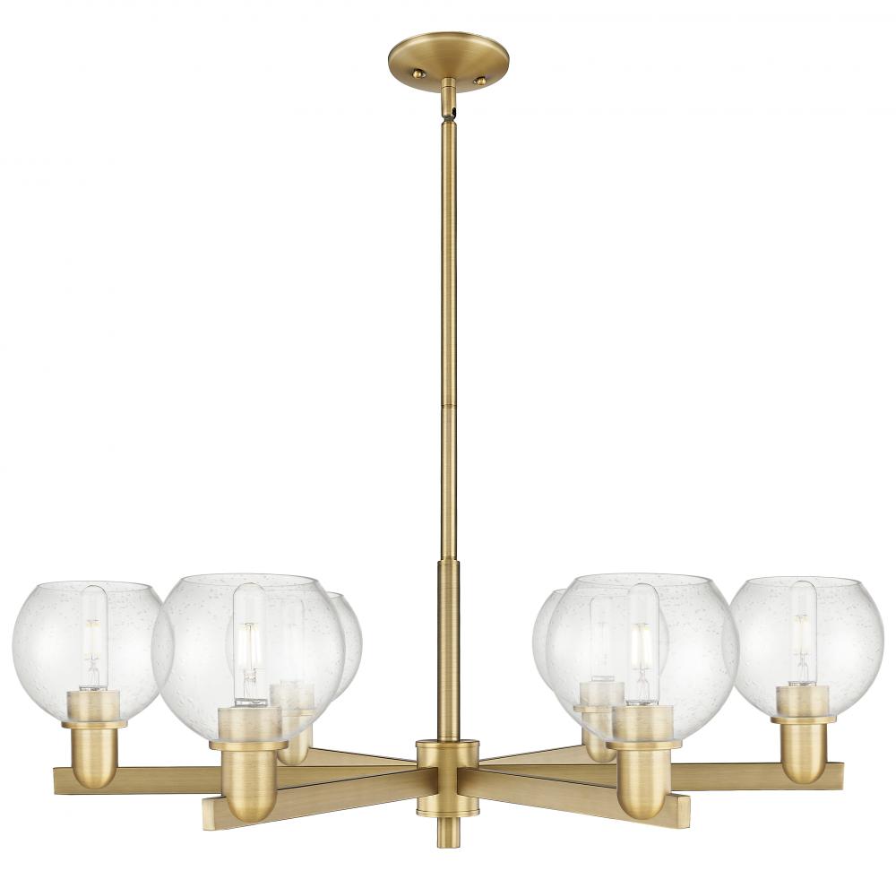 Athens - 6 Light - 36 inch - Brushed Brass - Stem hung - Chandelier