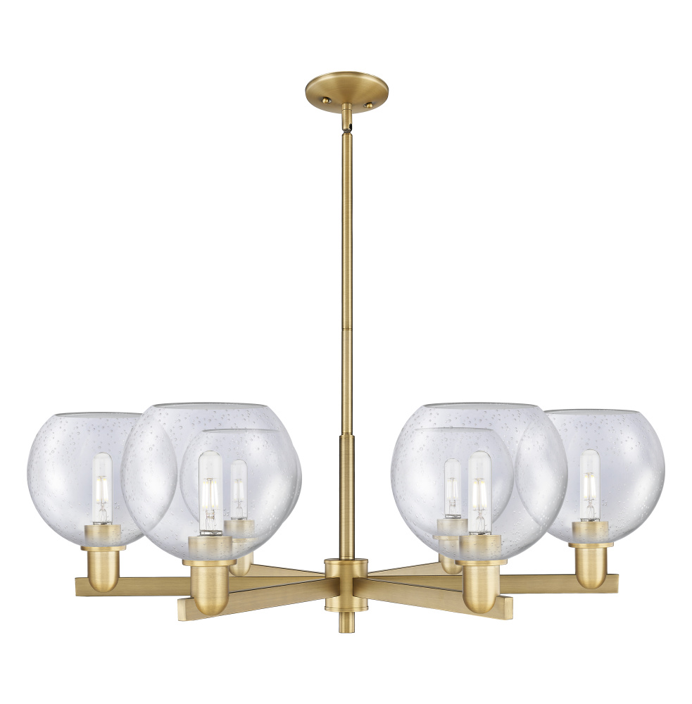 Athens - 6 Light - 38 inch - Brushed Brass - Stem hung - Chandelier
