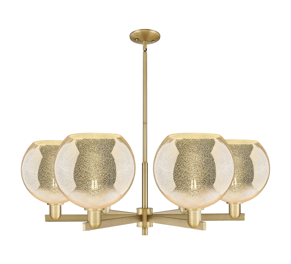 Athens - 6 Light - 40 inch - Brushed Brass - Stem hung - Chandelier