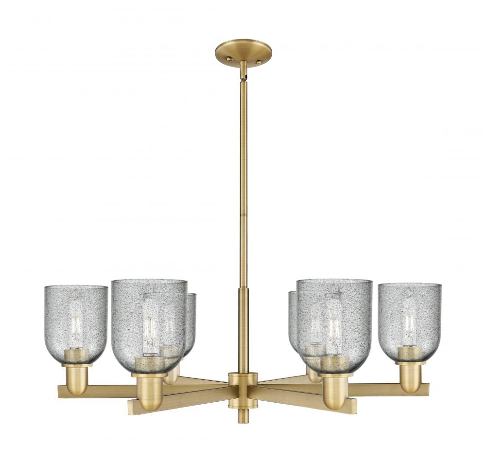 Caledonia - 6 Light - 35 inch - Brushed Brass - Stem hung - Chandelier