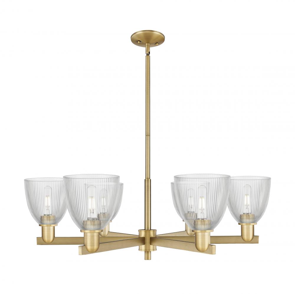 Castile - 6 Light - 36 inch - Brushed Brass - Stem hung - Chandelier