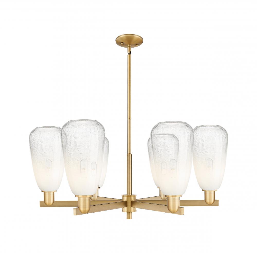 Brookhaven Almond - 6 Light - 24 inch - Brushed Brass - Chandelier