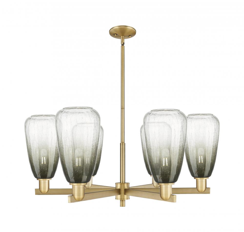 Brookhaven Almond - 6 Light - 24 inch - Brushed Brass - Chandelier