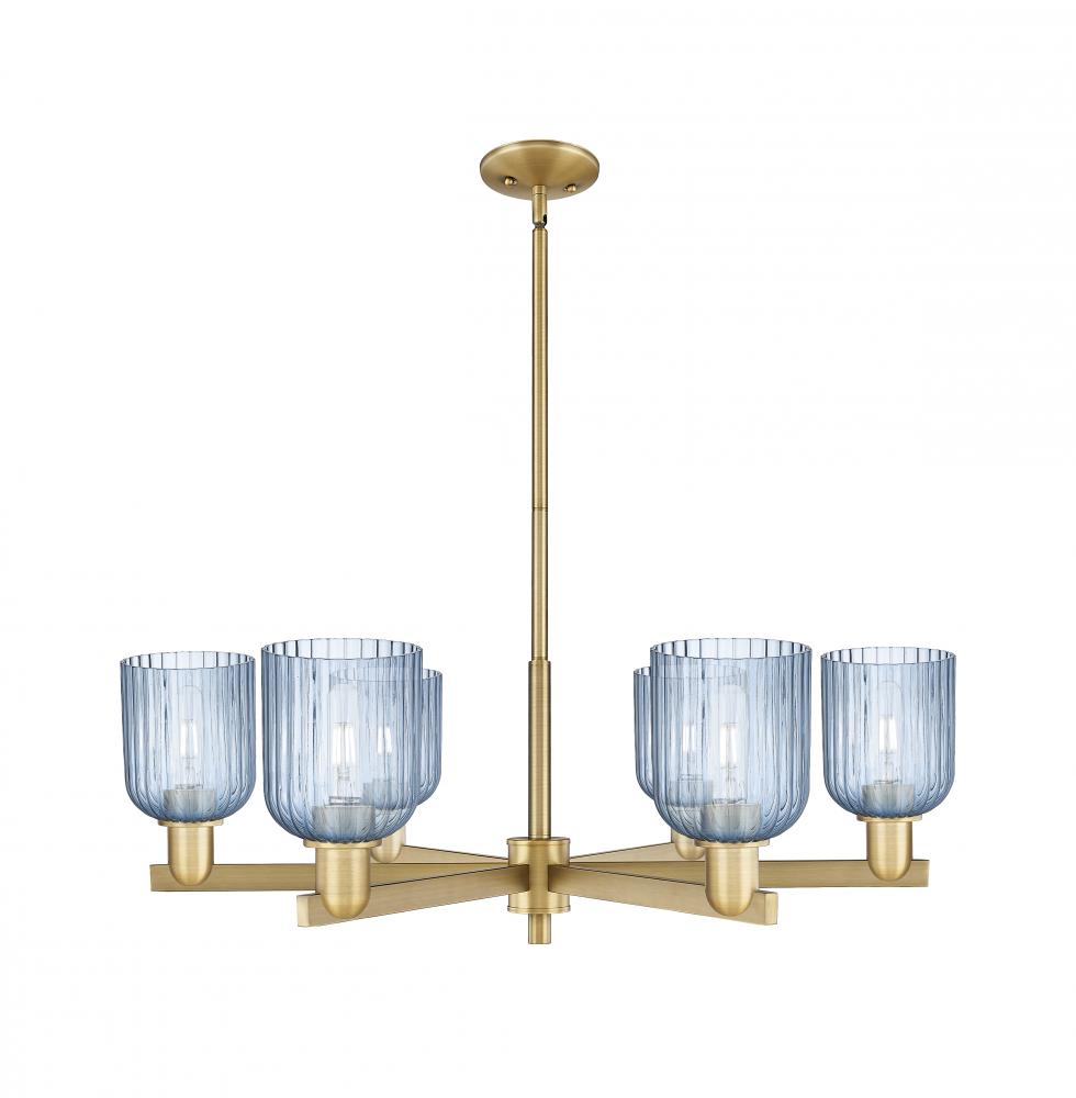 Bridal Veil - 6 Light - 24 inch - Brushed Brass - Chandelier