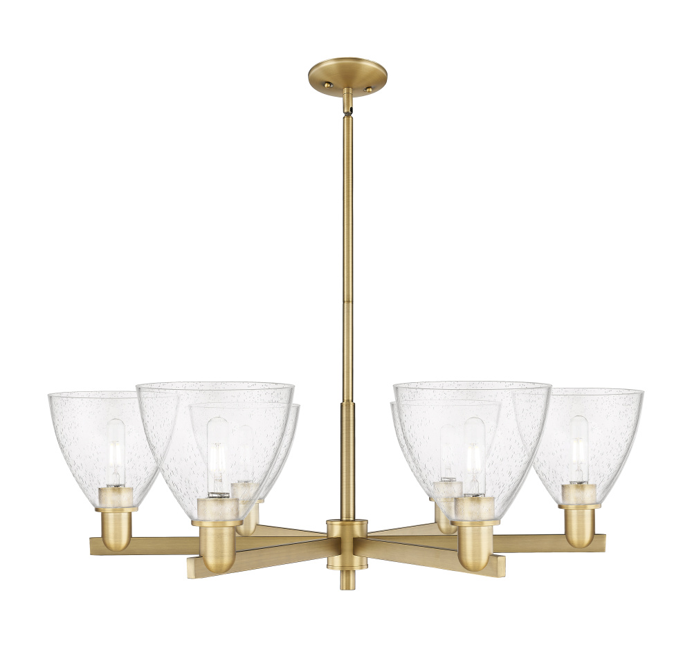 Bristol - 6 Light - 37 inch - Brushed Brass - Stem hung - Chandelier