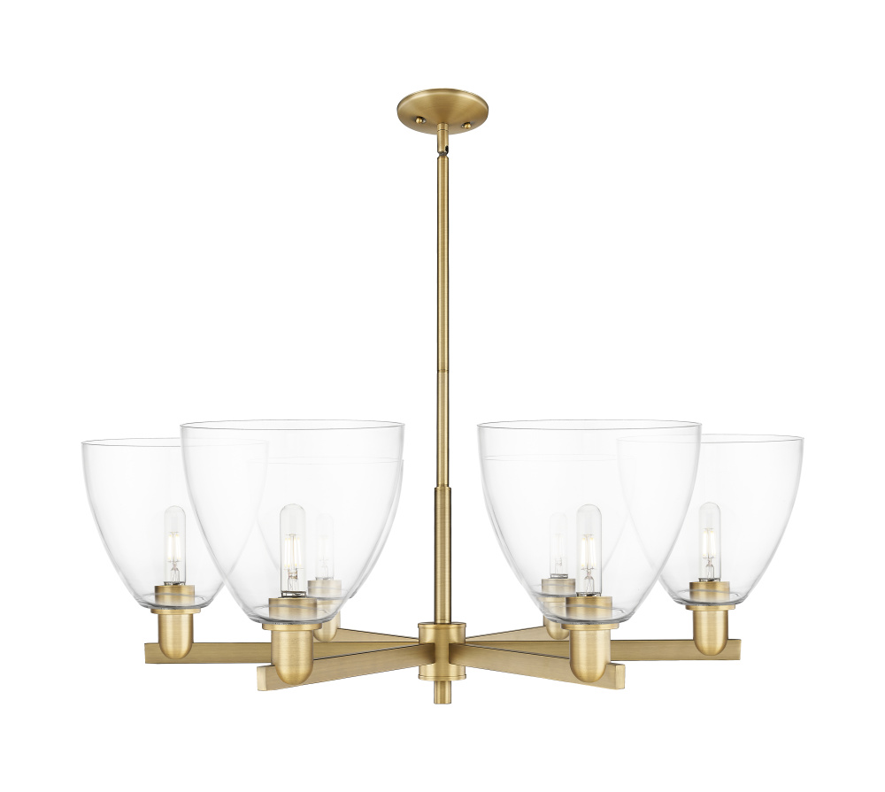 Bristol - 6 Light - 39 inch - Brushed Brass - Stem hung - Chandelier
