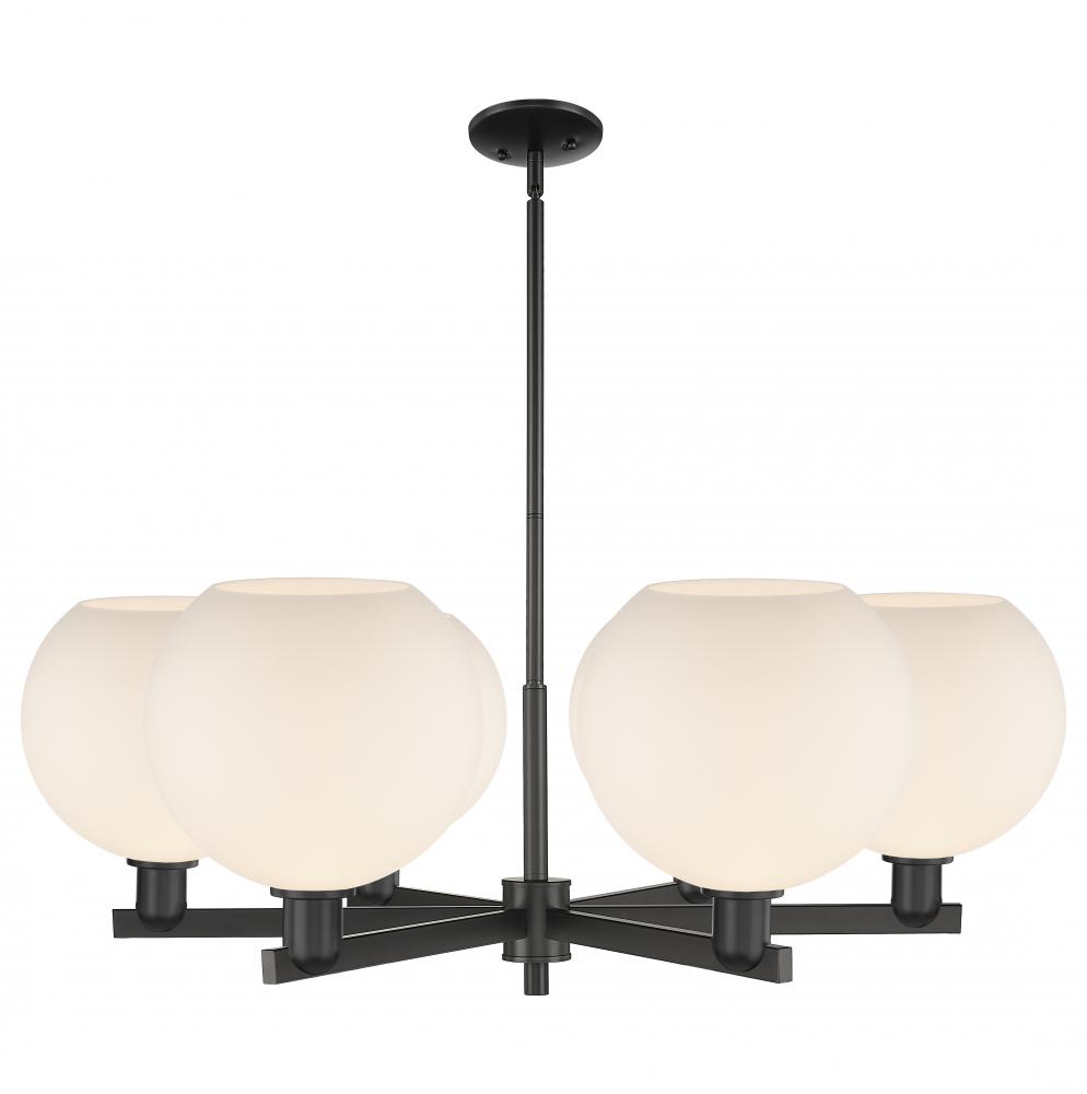 Athens - 6 Light - 40 inch - Matte Black - Stem hung - Chandelier