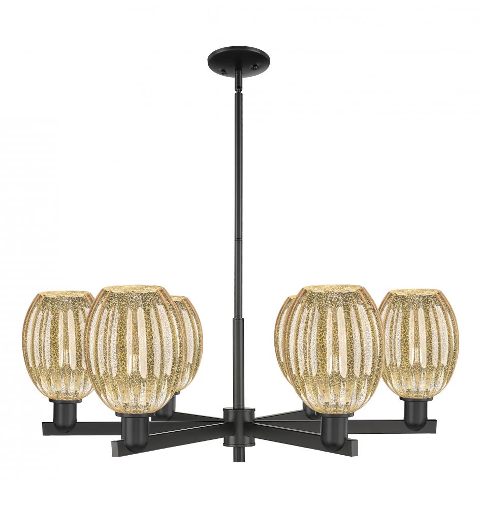 Preston Bulb - 6 Light - 24 inch - Matte Black - Chandelier