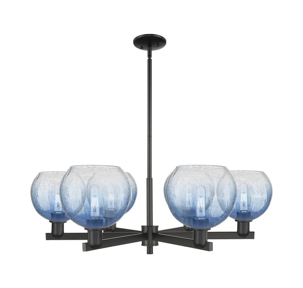 Brookhaven Globe - 6 Light - 24 inch - Matte Black - Chandelier