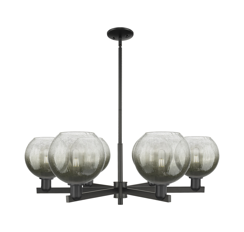Brookhaven Globe - 6 Light - 24 inch - Matte Black - Chandelier