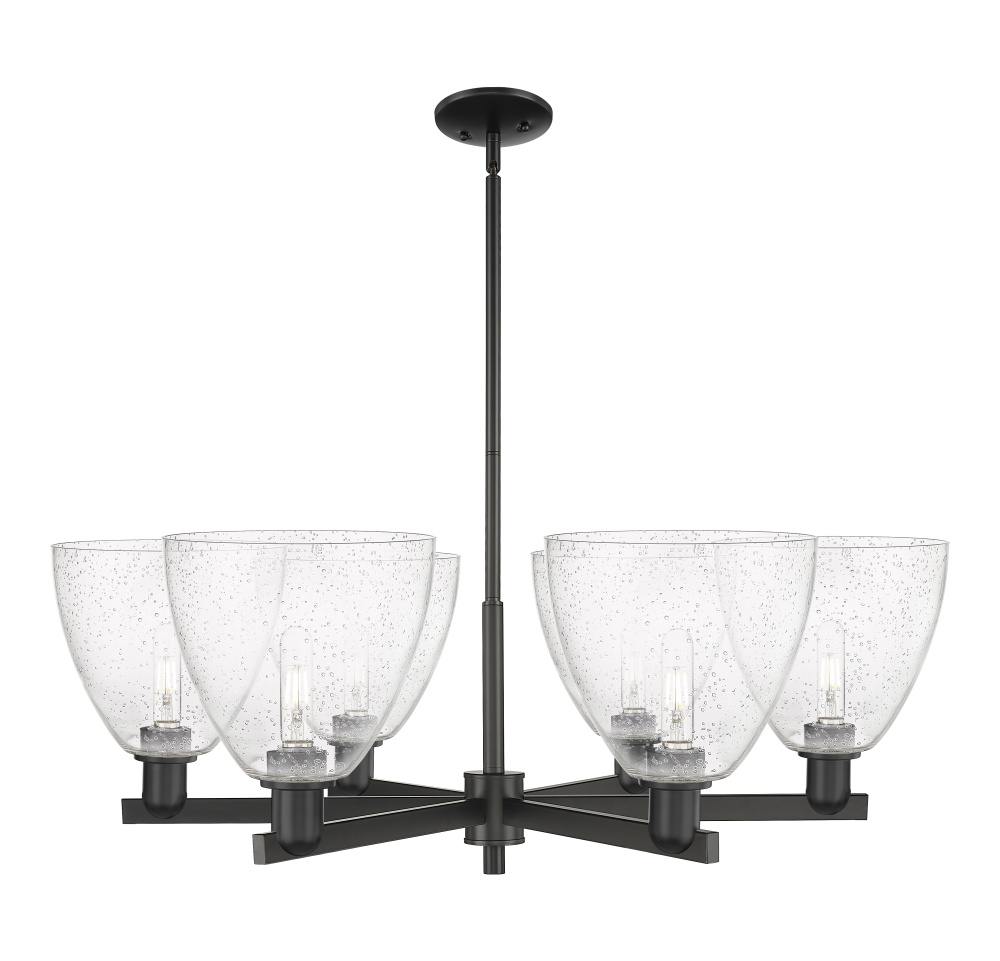 Bristol - 6 Light - 39 inch - Matte Black - Stem hung - Chandelier