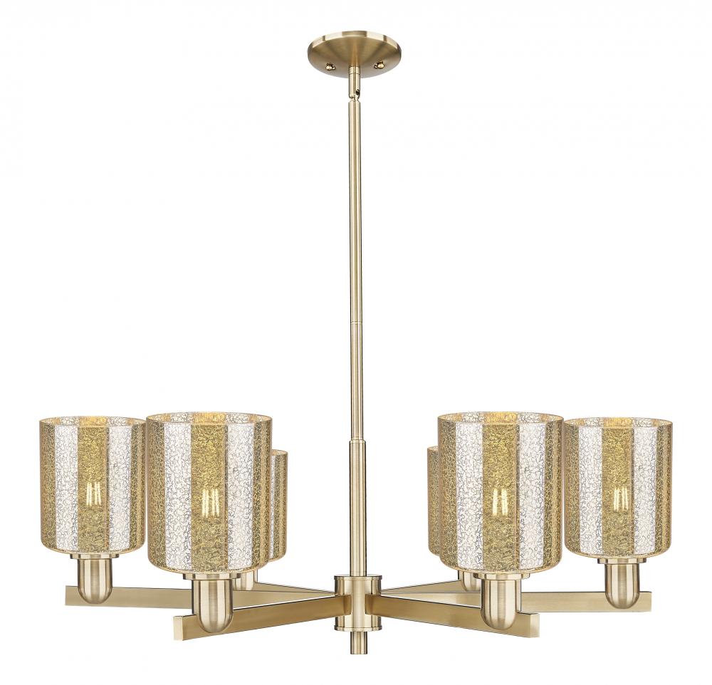 Cobbleskill - 6 Light - 35 inch - Champagne Bronze - Stem hung - Chandelier