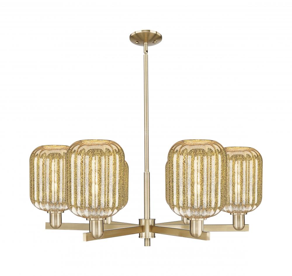 Preston Cylinder - 6 Light - 24 inch - Champagne Bronze - Chandelier