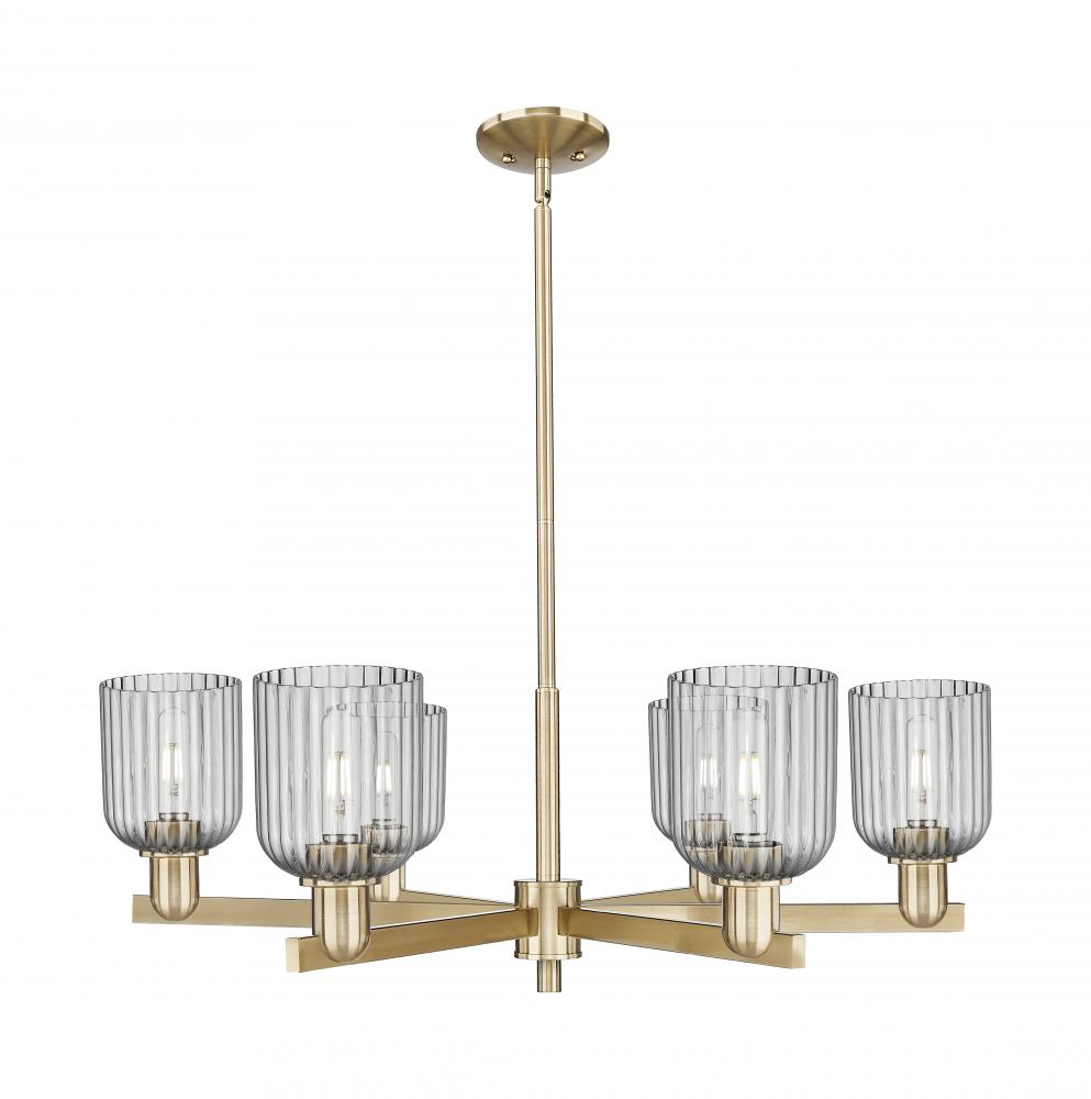 Bridal Veil - 6 Light - 24 inch - Champagne Bronze - Chandelier