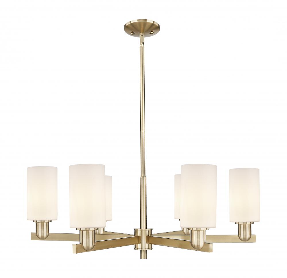 Clymer - 6 Light - 34 inch - Champagne Bronze - Stem hung - Chandelier