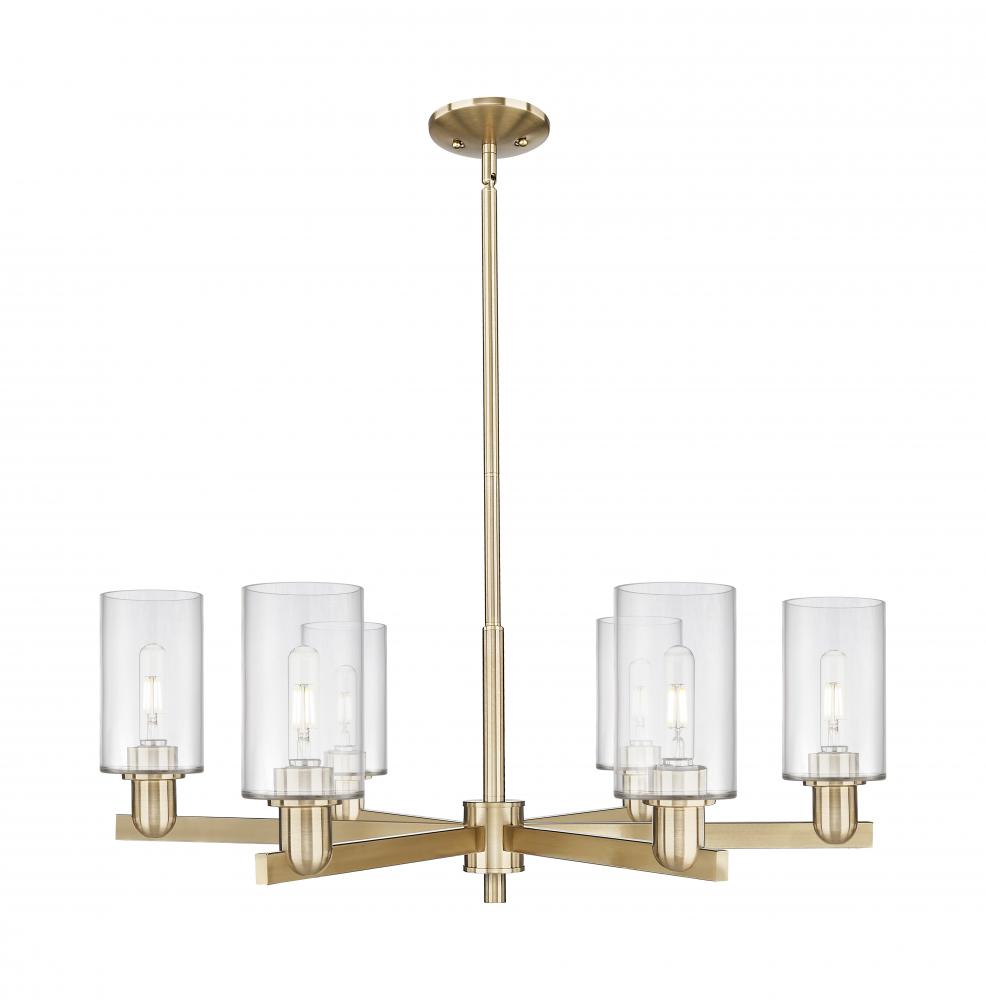 Clymer - 6 Light - 34 inch - Champagne Bronze - Stem hung - Chandelier