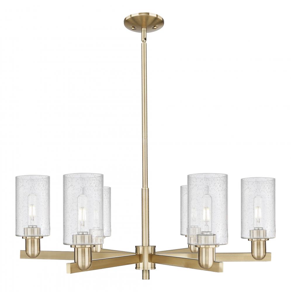 Clymer - 6 Light - 34 inch - Champagne Bronze - Stem hung - Chandelier