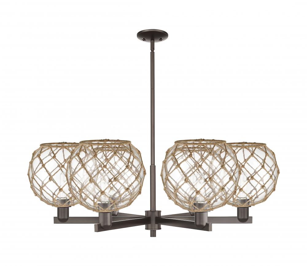 Farmhouse Rope - 6 Light - 40 inch - Oil Rubbed Bronze - Stem hung - Chandelier