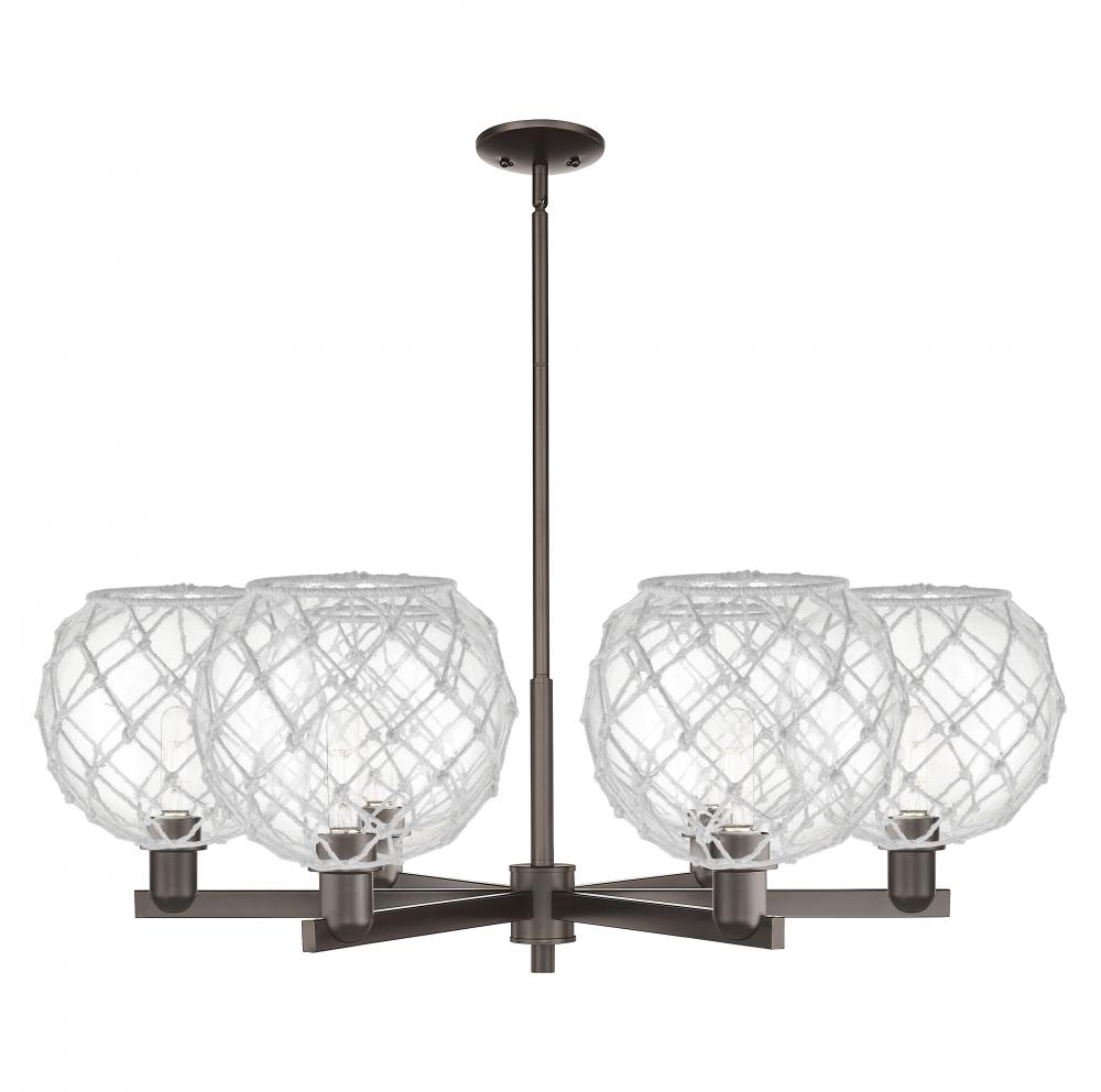 Farmhouse Rope - 6 Light - 40 inch - Oil Rubbed Bronze - Stem hung - Chandelier