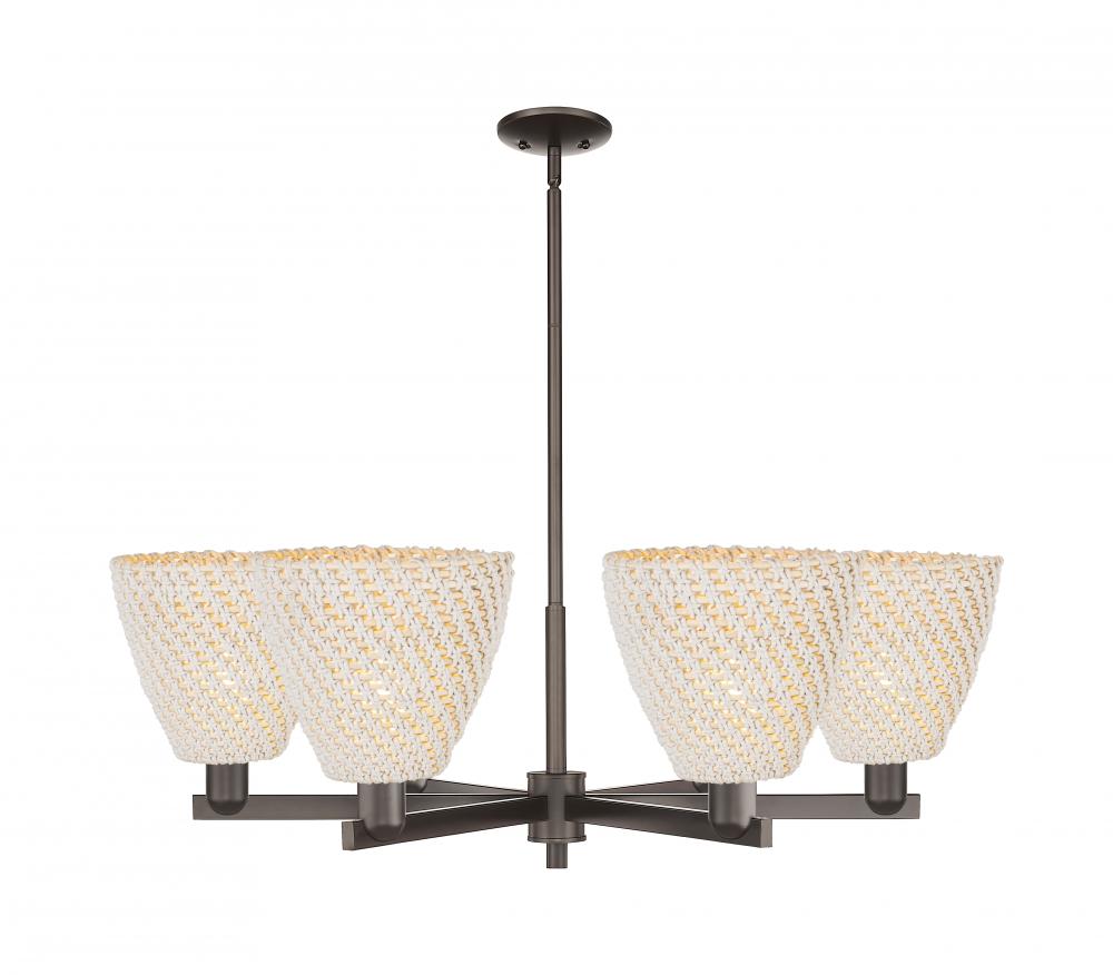 Bristol Natural - 6 Light - 39 inch - Oil Rubbed Bronze - Stem hung - Chandelier