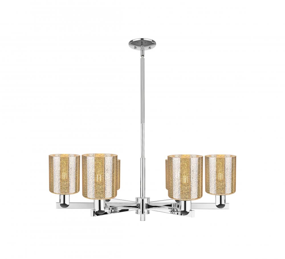 Cobbleskill - 6 Light - 35 inch - Polished Chrome - Stem hung - Chandelier