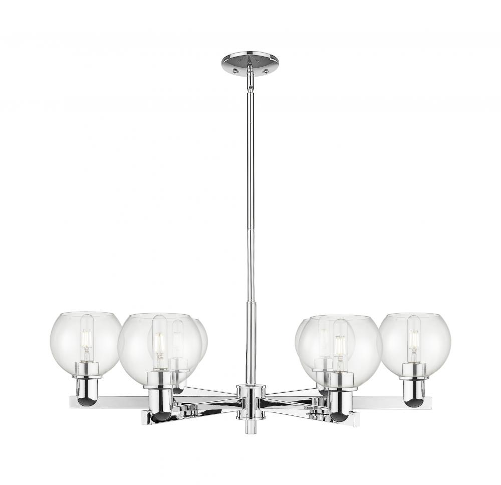 Athens - 6 Light - 36 inch - Polished Chrome - Stem hung - Chandelier