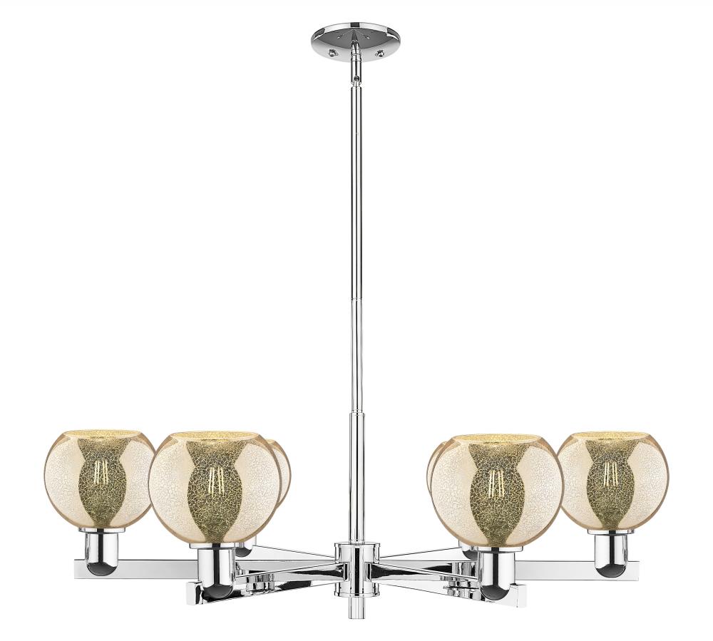 Athens - 6 Light - 36 inch - Polished Chrome - Stem hung - Chandelier
