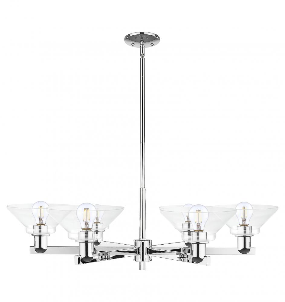 Orwell - 6 Light - 38 inch - Polished Chrome - Stem hung - Chandelier
