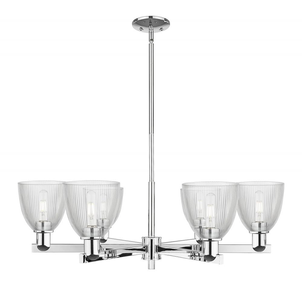 Castile - 6 Light - 36 inch - Polished Chrome - Stem hung - Chandelier