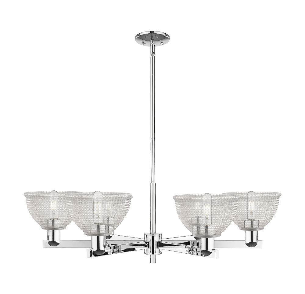 Arietta - 6 Light - 38 inch - Polished Chrome - Stem hung - Chandelier